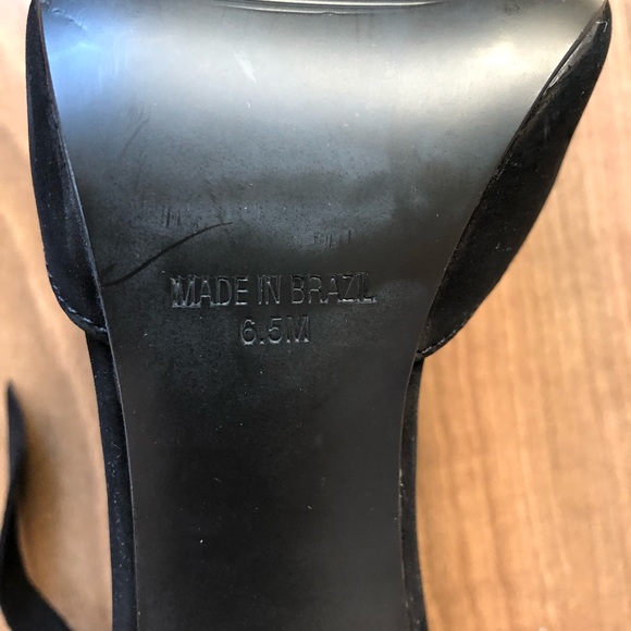 New! Steve Madden Black Ankle Tie Heels - Picture 5 of 8